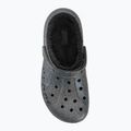 Ciabatte Crocs Baya Platform foderato di glitter nero da donna 6