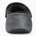 Ciabatte Crocs Baya Platform foderato di glitter nero da donna 7