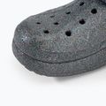 Ciabatte Crocs Baya Platform foderato di glitter nero da donna 8