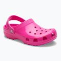 Crocs Classic Neon Highlighter Clog rosa crush infradito per bambini 9