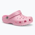 Crocs Classic Glitter Clog Bambini infradito rosa tweed glitterato