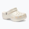 Infradito Crocs Classic Platform Glitter chalk da donna