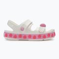 Crocs Crocband Cruiser Pet Bambini sandali in tweed bianco/rosa 2