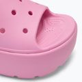 Infradito Crocs Stomp Slide da donna in tweed rosa 7