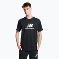 T-shirt New Balance Essentials Stacked Logo Uomo nero