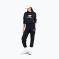 Donna New Balance Essentials Logo impilato French Terry girocollo nero 2