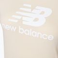 T-shirt New Balance Essentials Stacked Logo tm crema da donna 7