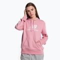 Felpa con cappuccio New Balance Essentials Stacked Logo French Terry Donna, rosa chiaro