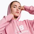 Felpa con cappuccio New Balance Essentials Stacked Logo French Terry Donna, rosa chiaro 4