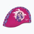 Cuffia da nuoto Speedo in poliestere stampato rosa/viola per bambini 2