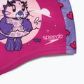 Cuffia da nuoto Speedo in poliestere stampato rosa/viola per bambini 3