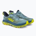 HOKA Mafate Speed 4 scarpe da corsa da uomo blu pietra/citron scuro 4