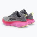 Scarpe da corsa da donna HOKA Bondi 8 castlerock/strawberry 3