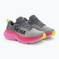 Scarpe da corsa da donna HOKA Bondi 8 castlerock/strawberry 4