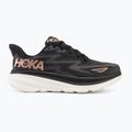 Scarpe da corsa da donna HOKA Clifton 9 nero/oro rosa 2