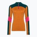 Maglia termica da donna Smartwool Merino Baselayer Colorblock 1/4 Zip Boxed marmalade heather 3
