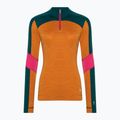 Smartwool Merino Baselayer donna Colorblock termico manica lunga 1/4 Zip in scatola marmalade 3