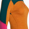 Maglia termica da donna Smartwool Merino Baselayer Colorblock 1/4 Zip Boxed marmalade heather 7