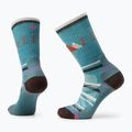 Calze da trekking da donna Smartwool Hike Light Cushion Under The Stars Crew verde cascata 5