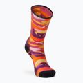 Calze da trekking Smartwool da donna Hike Light Cushion Bear Country Print Crew arancio ruggine 5