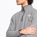 Felpa da trekking da uomo The North Face 100 Glacier 1/4 Zip grigio erica medio 3