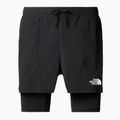 Pantaloncini da corsa da uomo The North Face Sunriser 2In1 Short 4In nero 4