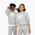 Felpa per bambini Nike Club Fleece Hoodie dark grey heather/white 4