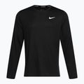 Uomo Nike Miler Dri-Fit UV nero, manica lunga da corsa