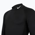 Uomo Nike Pro Dri-Fit Mock-Neck manica lunga da allenamento nero/bianco 8