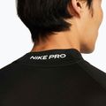 Uomo Nike Pro Dri-Fit Mock-Neck manica lunga da allenamento nero/bianco 5