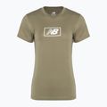 Maglia di cotone New Balance Essentials da donna, verde 4