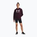 Felpa da allenamento Under Armour da donna Rival Fleece Big Logo marrone scuro/bianco 2