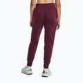 Pantaloni da allenamento Under Armour Rival Fleece da donna marrone scuro/bianco 3