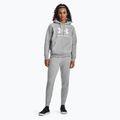 Under Armour felpa donna Rival Fleece Big Logo Hoody mod grigio erica chiara/bianco 2