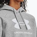 Under Armour felpa donna Rival Fleece Big Logo Hoody mod grigio erica chiara/bianco 4