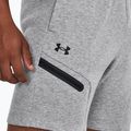 Pantaloncini da allenamento da uomo Under Armour Unstoppable Fleece mod gray/black 4