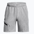 Pantaloncini da allenamento da uomo Under Armour Unstoppable Fleece mod gray/black 5