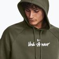 Felpa Under Armour Rival Fleece Graphic HD da uomo di colore verde/bianco 5