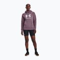 Felpa da allenamento Under Armour da donna Rival Fleece Big Logo viola scuro/bianco 2