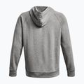 Felpa Under Armour Rival Fleece Logo HD Uomo castlerock light heather/bianco 5