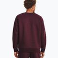 Felpa Under Armour Essential Fleece Crew da uomo marrone scuro/bianco 2