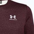 Felpa Under Armour Essential Fleece Crew da uomo marrone scuro/bianco 6