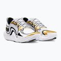 Under Armour Spawn 6 scarpe da basket bianco/nero/oro metallizzato 8