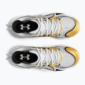 Under Armour Spawn 6 scarpe da basket bianco/nero/oro metallizzato 11