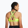 Reggiseno fitness Under Armour Crossback Low giallo alto/giallo alto/nero 2