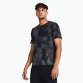 Canotta da corsa maschile Under Armour Laser Wash nero/castlerock/riflettente