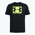 Maglietta Under Armour Boxed Sportstyle nero/giallo alta visibilità da uomo 3