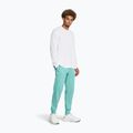 Pantaloni Under Armour Rival Fleece Joggers da uomo in turchese radiale/bianco 2