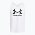 Canotta Under Armour Sportstyle Logo bianco/nero da uomo 3