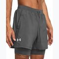 Pantaloncini da corsa Under Armour Launch 5" 2in1 castlerock/castlerock/riflettente da uomo 4